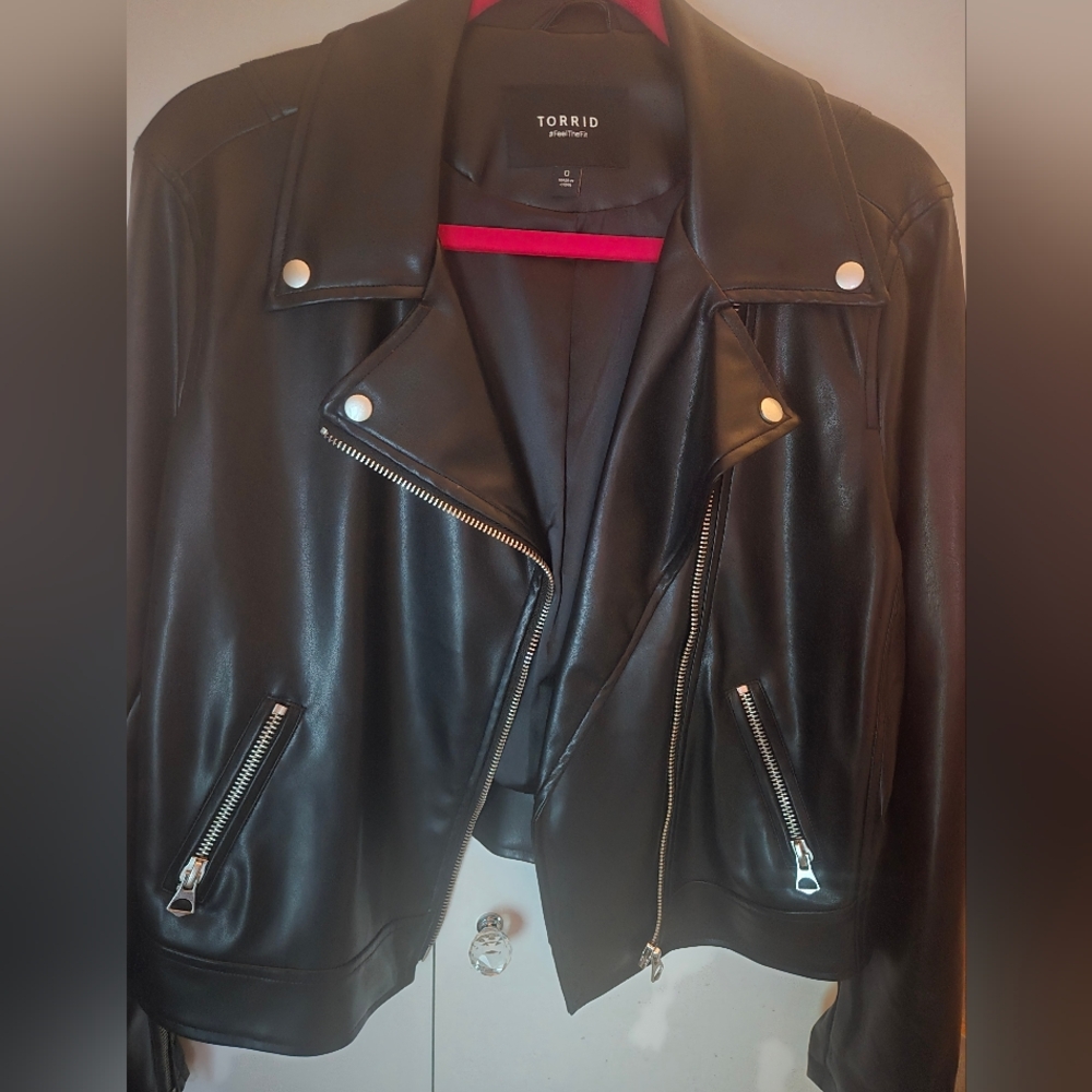Torrid Women's Black Leather Moto Jacket
